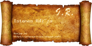 Istenes Róza névjegykártya